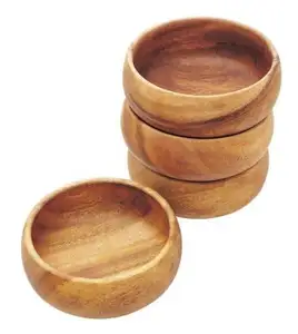 Handmade Wooden Serving Bowl Dry Fruits Storage Serveware Wooden Kitchen Tools Wooden Server