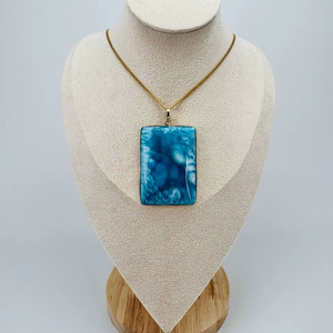 Handmade Sterling Silver Rhodium <b>Opal</b> Gemstone Engagement Wedding Party <b>Pendant</b> Stone Size 10X15MM Rectangle Shape Bezel Setting - Product Image 1