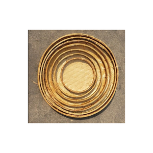 2024 nouveau panier de vannage moderne est fait de bambou et est en forme de cercle écologique avec un motif unique et traditionnel - Product Image 3