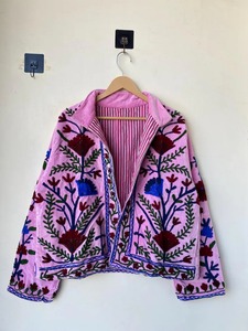 Nueva colección Suzani chaqueta bordada Floral chaqueta de invierno abrigo de diseñador regalo festivo de Navidad para la familia prendas de vestir capas - Product Image 5