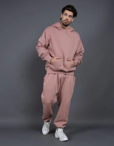 300 600Gsm High Quality <b>Men</b> Cotton Thick Heavyweight French Terry Pullover Hoodie Custom Drop Shoulder FleeceLarge Size Hoodie - Product Image 4