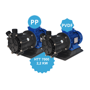 Pompe a turbina di alta qualità modello HTT 7000 PP/PVDF con motore 2.2kw IEC 90 2P realizzate con pompa dell'acqua in PP - Product Image 1