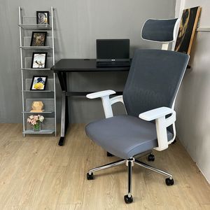 Silla de Oficina Ergonómica GAK829 con Malla Anti-Fatiga, Reposacabezas Ajustable, Base de Metal Cromado, Asiento Elevador de Espuma para Oficina en Casa, PP PU - Product Image 5