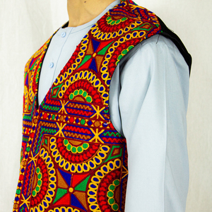 Haute qualité hommes décontracté col en v afghan gilet respirant écologique 100% haut les plus tendances hiver vêtements d'extérieur automne saison - Product Image 4