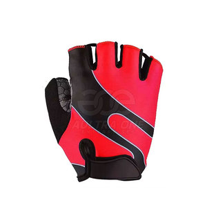 Gants de cyclisme d'hiver modernes pour hommes en cuir respirant, demi-doigts, légers, avec fermeture auto-agrippante, antidérapants pour l'entraînement en extérieur - Product Image 4