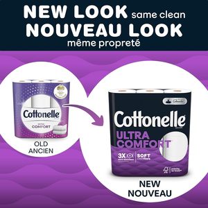 Cottonelle Ultra Comfort <b>Toilet</b> Paper, Strong <b>Toilet</b> Tissue, 6 Mega <b>Rolls</b> (6 Mega <b>Rolls</b> = <b>24</b> Regular <b>Rolls</b>), 268 Sheets per <b>Roll</b> - Product Image 2