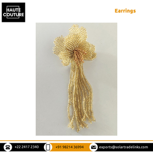 Offre spéciale exclusive sur les meilleures tenues de soirée de qualité 11 cm de long en perles roses faites à la main avec des boucles d'oreilles à glands - Product Image 6