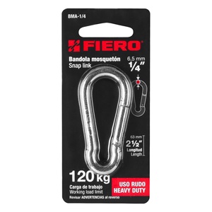 Mosquetón Bandola de Acero Fiero BMA-1/4 de 1/4" - Product Image 1