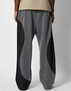 High Quality Mens <b>Fleece</b> Wide Straight Leg Stacked Sweatpants Custom Oversized 400gsm Flared Pants Men Joggers <b>Trousers</b> - Product Image 6