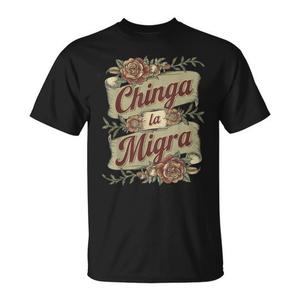 Camiseta Retro Chinga La Migra 8645 con Diseño Promocional Abolish Ice - Product Image 1