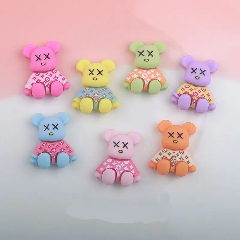 Kawaii Cute Bear Nail Charms 3D Nail Art Charms DIY Crafts Nails Art Adornos