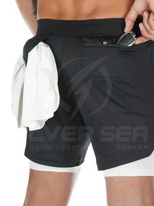 2024 Custom Logo Men's Gym Running <b>Shorts</b> Eco-Friendly 100% Polyester Casual Style Mid Elastic Waist Low Price Wholesale Rate - Product Image 4
