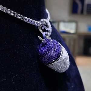 Pendentif tasse ronde en diamant moissanite pendentif personnalisé entièrement glacé bijoux hip hop du rappeur pour hommes femmes - Product Image 5