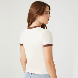 Camisetas de Mujer de Moda Urbana Extra Grandes de Algodón 100% Ecológico CRICKET ISLAND para Verano 2025 al por Mayor OEM - Product Image 3