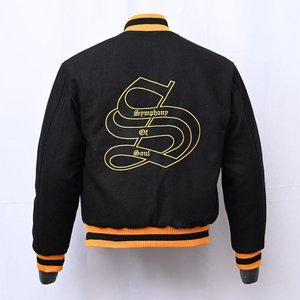High Street Hommes Collège Baseball Vestes Broderie Personnalisée Chenille Patches Varsity Bomber Letterman Plus La Taille À Capuche Veste - Product Image 6