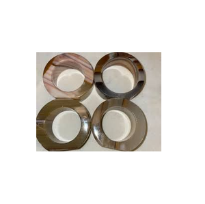 Rond de serviette rond en marbre naturel moderne pour les réglages de table, les dîners et les fêtes, porte-serviettes avec artisanat naturel - Product Image 2