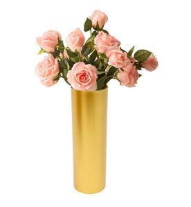 Florero de Metal de diseño moderno de lujo Superventa para decoración de mesa para espacios pequeños de hogar y boda. - Product Image 6