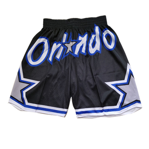 Shorts confortables pour hommes Shorts imprimés Polyester Laker hommes maillot de basket-ball maille court taux de gros pas cher prix OEM Service - Product Image 3