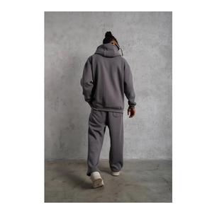 ชุดวอร์มผู้ชายไซส์ใหญ่พิเศษ สวมใส่สบาย กางเกงขายาวและเสื้อฮู้ด ชุดกีฬา ผ้าสี่ทางยืดหยุ่น ระบายอากาศได้ดี ผ้าฝ้าย 100% - Product Image 2