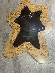 Espejos de Baño de Lujo con Marco de Madera Antiguo para Decoración del Hogar, Espejo Rectangular, Espejo Pequeño con Forma de Estrella, Tamaño Personalizado - Product Image 5