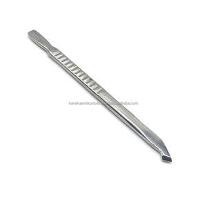 Pousse-cuticules double tête en acier inoxydable réutilisable pour manucure russe, nettoyeur d'ongles de précision, outils d'art des ongles, logo personnalisé, vente en gros - Product Image 1