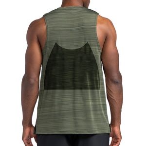 Camiseta sin mangas para culturismo, personalizada, sin costuras, elástica, de punto, con corte, chaleco de gimnasio, color sólido, transpirable - Product Image 6