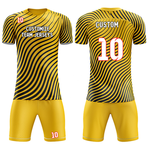 Nouveaux modèles de sublimation personnalisés multiples impression 100% polyester unisexe nom d'équipe personnalisé vêtements de sport ensemble d'uniformes de football pour l'équipe de club - Product Image 3
