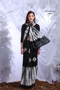 Womaniya Classique Noir Bhagalpuri Soie Saree Exquis Traditionnel Handloom Tissage Riche Design Élégant Intemporel Indien - Product Image 4