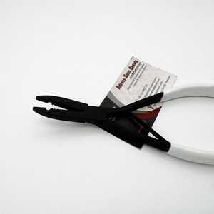 Pince d'extension de cheveux à la kératine incurvée en acier inoxydable avec poignée en silicone Logo personnalisé Outils d'extension de cheveux multifonctionnels noirs - Product Image 3