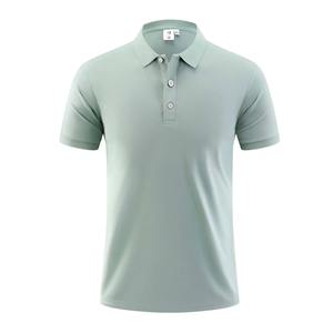 Camiseta Polo de manga corta transpirable y ligera para hombre, camisetas con botones de Color sólido para ropa de calle, deporte de punto estampado de verano - Product Image 4