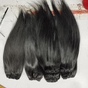 Extensions de cheveux Remy bruts avec cuticules alignées, 100% cheveux indiens naturels lisses - Product Image 4