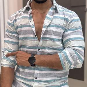 100% Cotton Satin Casual Breathable <b>Shirt</b> for Men's Highest Quality Quick Dry with Horn Button Closure <b>Cheap</b> Price Wholesale - Product Image 6