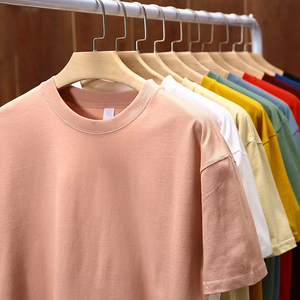T-shirts pour hommes de haute qualité, cool, pour jeunes, 260 grammes, vente en gros, personnalisés, col rond, manches courtes, respirants, en coton/polyester, blancs, unis - Product Image 5