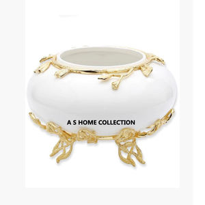 Decorative Metal Designer Luxury 3 <b>Tier</b> White Dry <b>Fruit</b> Serving <b>Bowl</b> for Table Decor - Product Image 2