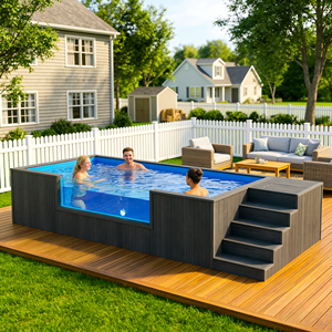 Contenedor Personalizado de Fibra de Vidrio para Piscina Elevada con Características Resistentes a los Rayos UV y a la Corrosión, Piscina Exterior - Product Image 5