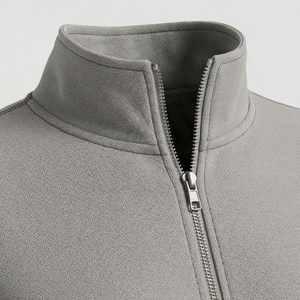 Survêtements de jogging tendance pour femmes avec fermeture éclair sur le devant, en molleton de coton épais, col montant, haut court, tenue de sport pour la salle de sport - Product Image 4