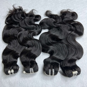 CDYHAIRVN Vietnamese Natural Black Body Wave Machine Double Weft 100g 10A 12A Grade Raw Virgin Hair Unprocessed Wave Human Hair - Product Image 1