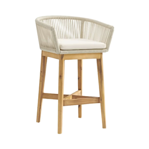 Outdoor <b>Dining</b> <b>Chair</b> | Wood Frame with Rope Weave for Hotels & Patios | Vietnam Manufacturer - Product Image 1