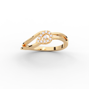 Anillo Unisex de Plata de Ley 0,08 elegante y romántico, conjunto de puntas de corte redondo de diamante cultivado en laboratorio de 925 quilates de/VVS-VS - Product Image 3