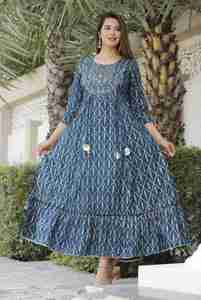 Nuevo diseño moderno tela de rayón ropa de mujer Kurti para ropa de fiesta disponible a precio al por mayor de La India - Product Image 6