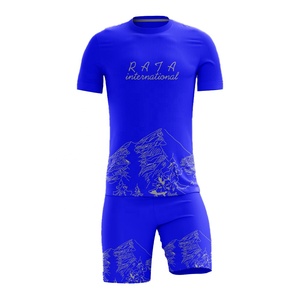 Tenues athlétiques personnalisées unisexe haut en flanelle respirant 2 pièces t-shirt et short d'été ensemble hip hop solide décontracté hiver - Product Image 4