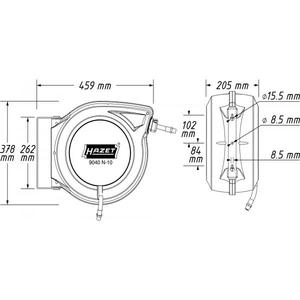 Enrouleur de tuyau Hazet pour un rangement efficace des tuyaux en caoutchouc - Product Image 2