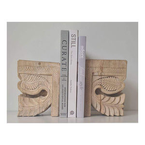 India Origin Vintage Wooden Carving Bookends Modern Design <b>Home</b> <b>Decor</b> Unique by Supplier - Product Image 1