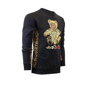 เสื้อสเวตเตอร์แขนยาวผ้าคอตตอนแบบเรียบสำหรับผู้ชายทรงสลิมฟิตแบบกำหนดเอง - Product Image 5