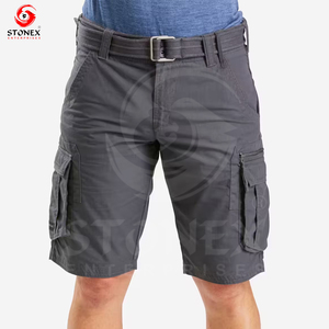 Custom Fabric Men's Summer Athleisure Cargo Shorts Pattern with Pockets Plus Size Men's Cargo Shorts - Product Image 2