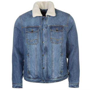 Chaqueta Vaquera de Hombre Estilo Urbano Vintage Personalizada, Ajuste Holgado, 100% Algodón, Transpirable, Ecológica, Chaqueta de Invierno al por Mayor - Product Image 1