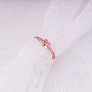 อินเทรนด์โรสโกลด์ชุบสแตนเลสแหวนหัวใจปรับได้เครื่องประดับเซอร์คอนอินเลย์ IGI ได้รับการรับรองจากผู้หญิง - Product Image 6