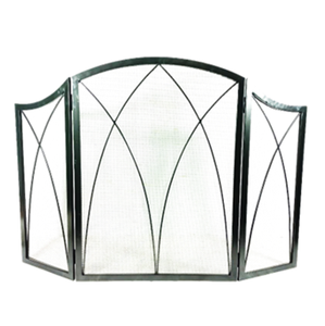 Pantalla contra incendios de metal duradera Protección contra chispas resistente al calor Diseño elegante Ideal para chimeneas y estufas de leña - Product Image 3