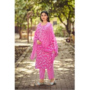 Maruti Moda Mujer Colección de verano Algodón puro Impreso Estilo indio paquistaní Casual Hasta la rodilla Regular Fit Top Bottom - Product Image 1