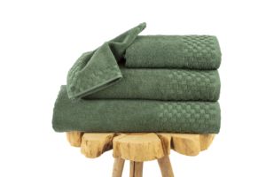 Serviette de bain de luxe en coton turc à bordure jacquard tendance, séchage rapide, écologique - Product Image 3